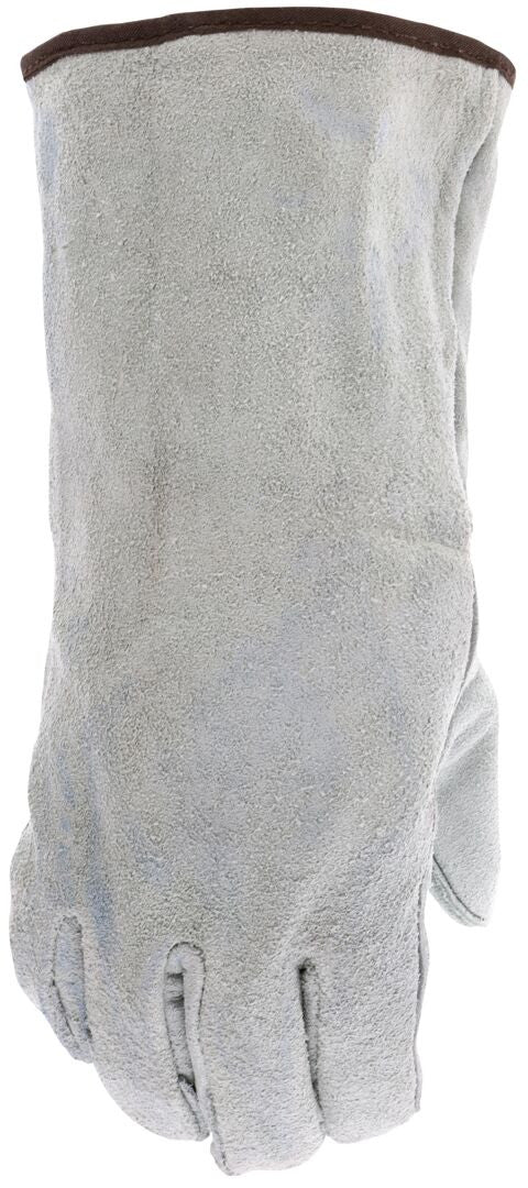 Cowhide Split Leather Welding Gloves, CV-C+ Grade, Fleece-Lined, Gauntlet Cuff