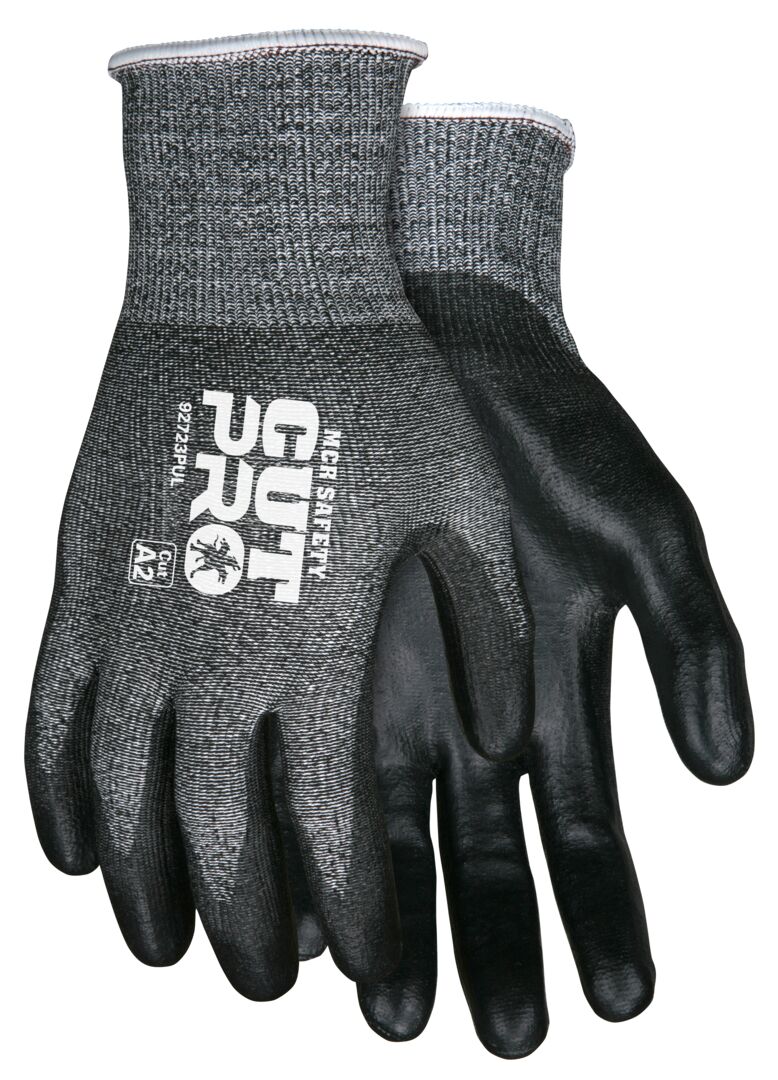 VP92723PU - MCR Safety CutPro® - 13-Gauge HyperMax® HPPE Shell - Cut, Abrasion and Puncture Resistant Work Gloves - PU Coated Palm and Fingertips - Vending Packaged