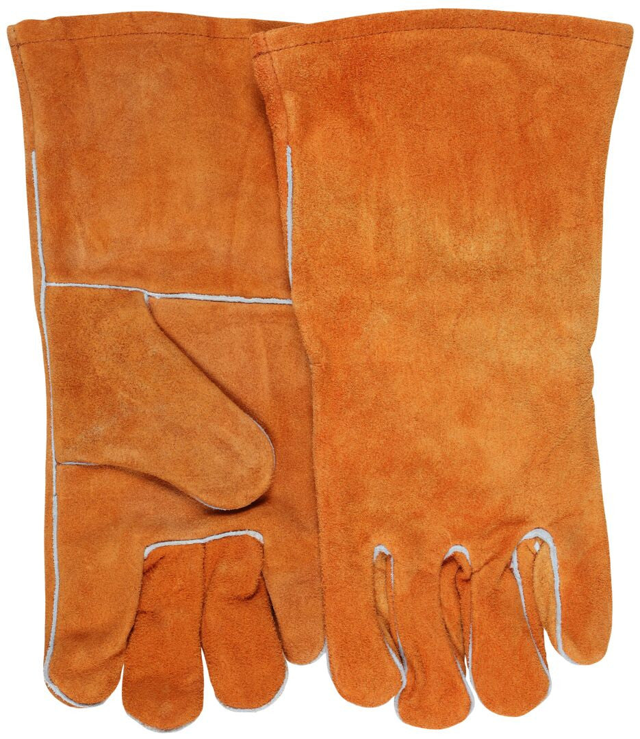 Cowhide Split Leather Welding Gloves, CV-C+ Grade, Fleece Lined