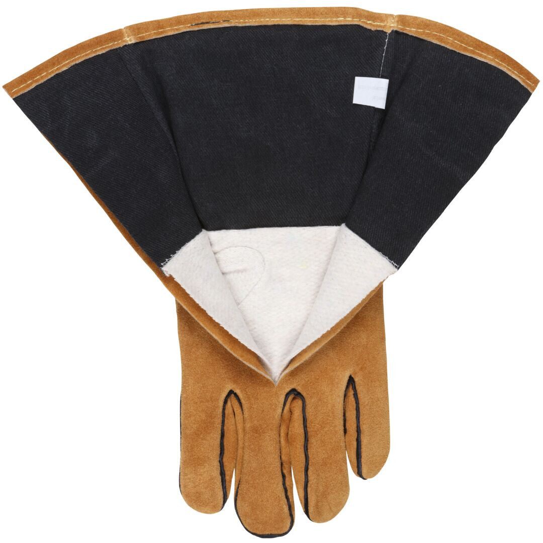 Mustang Cowhide Split Leather Welding Gloves, Jersey Lined, Kevlar Sewn
