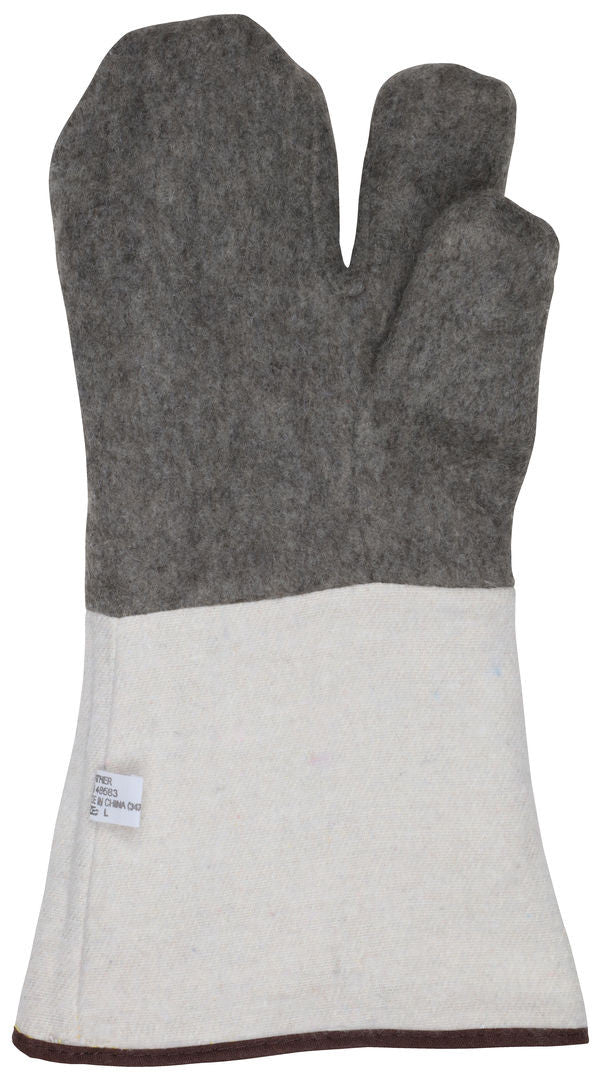 Pigskin Welding Mitt, Wool Lined, 5-Inch Cowhide Gauntlet Cuff