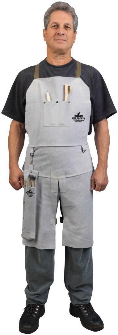 MCR Safety 38236MW - Mphs Wlding Lthr Split Leg 36" Bib Apron - manufacturer product image 5