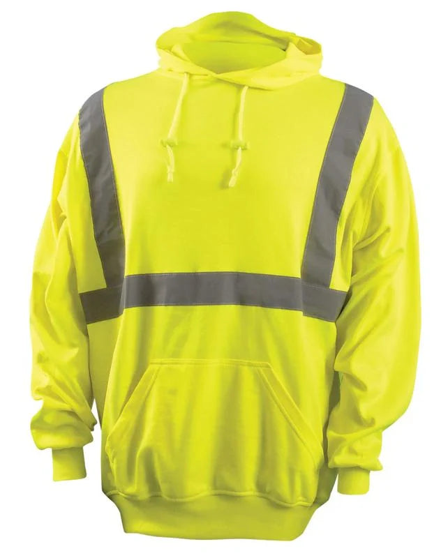 Occunomix 6 oz Lightweight Hoodie W/Zipper Hi-Vis Jackets Yellow L model LUX-SWTLHZ-YL