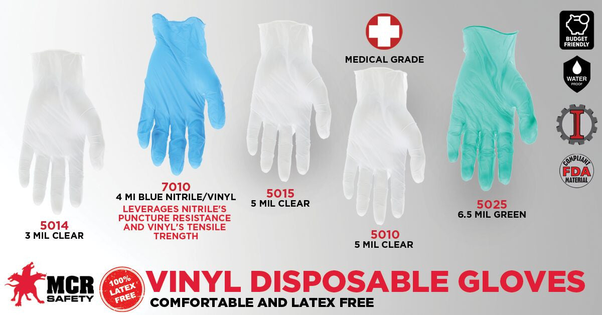SensaTouch Disposable Vinyl Gloves, Medical Grade, Powder Free, Smooth Finish