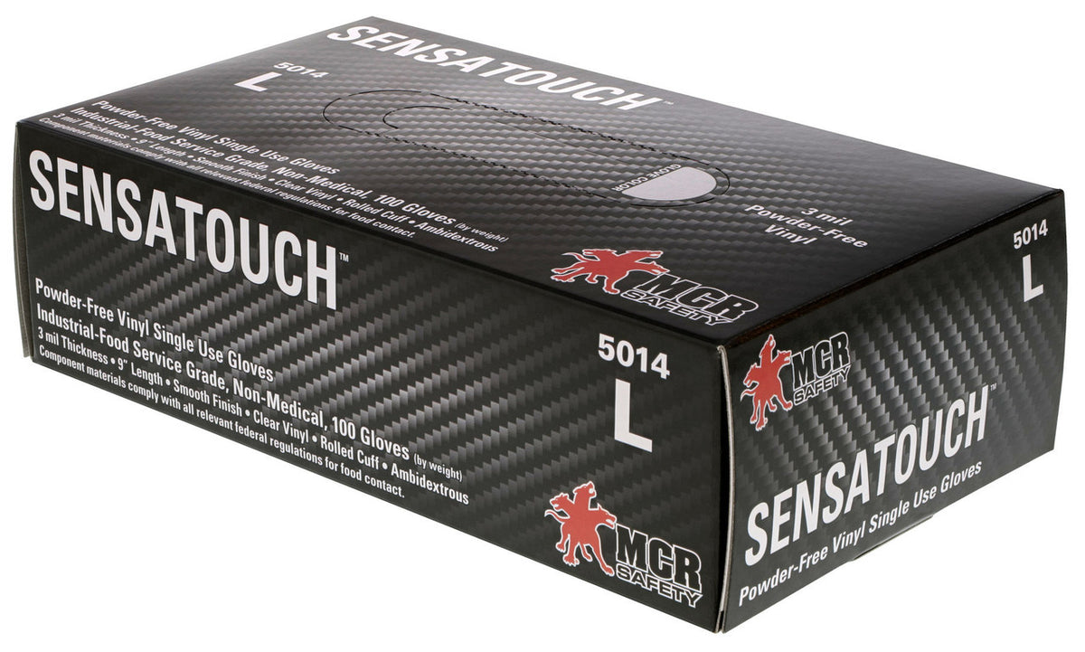 Vinyl Disposable Gloves, Powder-Free, 3 Mil, Smooth Finish, Food Service Grade