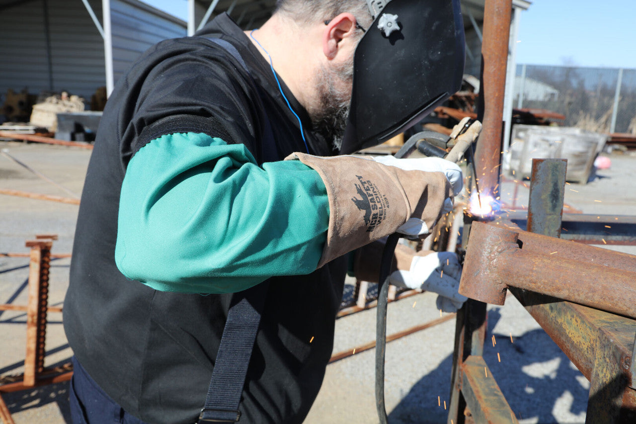 MCR Safety 39418 - F/R Green Cotton 18" Sleeve Elastic Wrst - manufacturer product image 4