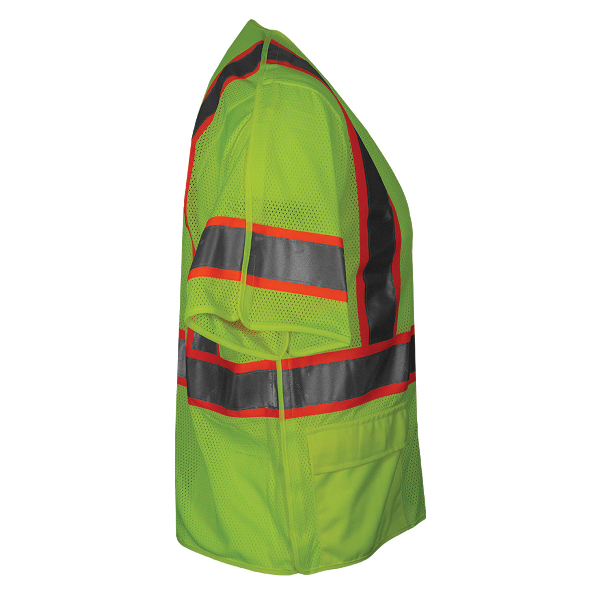 PIP Reflective Apparel 504ST ANSI Type R Class 3 Seven Pocket Mesh Breakaway Vest