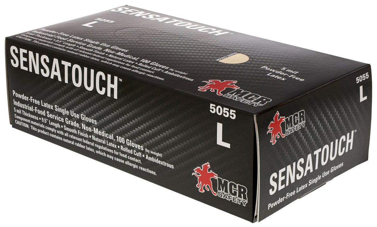 Disposable Latex Gloves, 5 Mil, Powder-Free, Food Service Grade, Textured