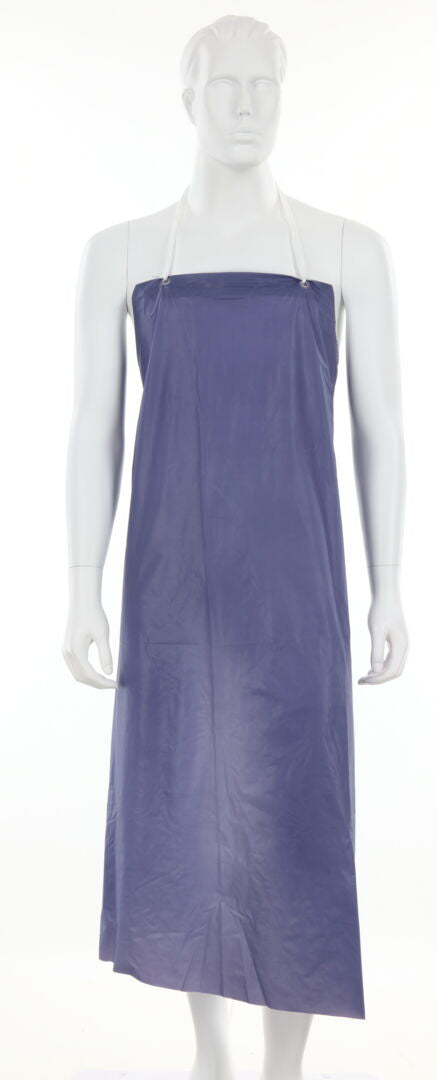 MCR Safety O63R4 - Blue Vinyl Apron - 6 mil Thickness - 35 Inch Width x 45 Inch Length - Raw Edges — manufacturer image 2