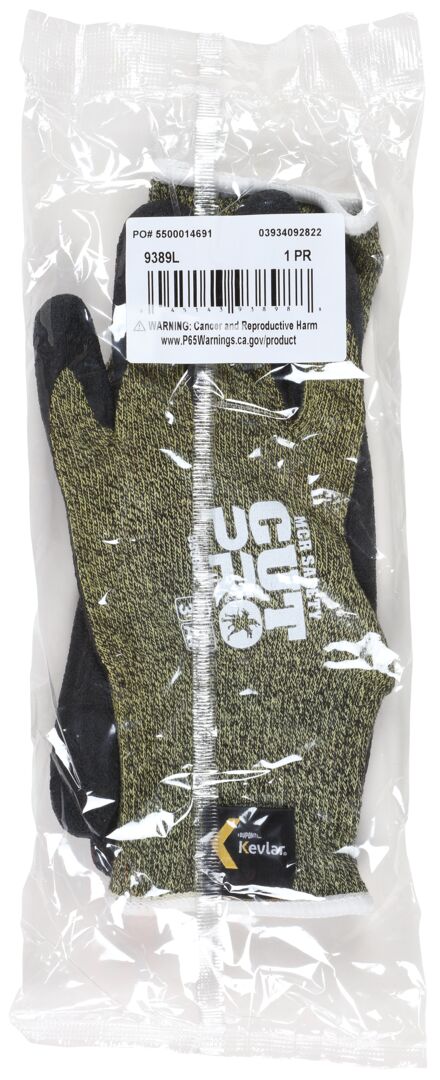 9389 - MCR Safety CutPro® - 13 Gauge DuPont™ Kevlar® Aramid / Steel Shell - Cut Resistant Work Gloves - Latex Coated Palm and Fingertips - Textured Latex Palm adds Excellent Gripping Power