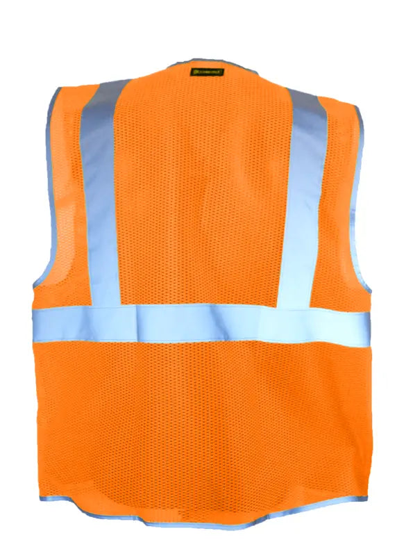 Occunomix Mesh Standard Vest Hi-Vis Safety Vests Orange 4X/5X model LUX-SSGC-O4/5X
