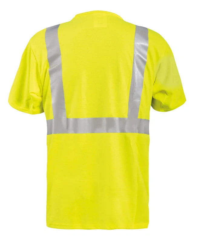 Occunomix Flame Resistant Dual Certified Short Sleeve T-Shirt w/Pocket Flame Resistant Safety Apparel Yellow L model
