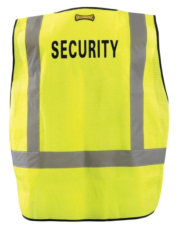 Occunomix Mesh Public Safety Breakaway Vest W/Dor Security Hi-Vis Safety Vests Yellow XL model LUX-PSSE-DOR-XL