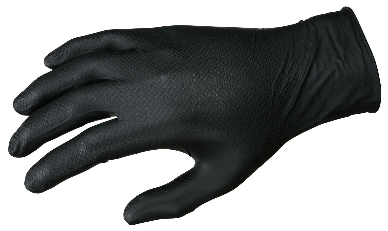 NitriShield Grippaz Disposable Nitrile Gloves, 6 Mil, Textured Grip, Powder Free