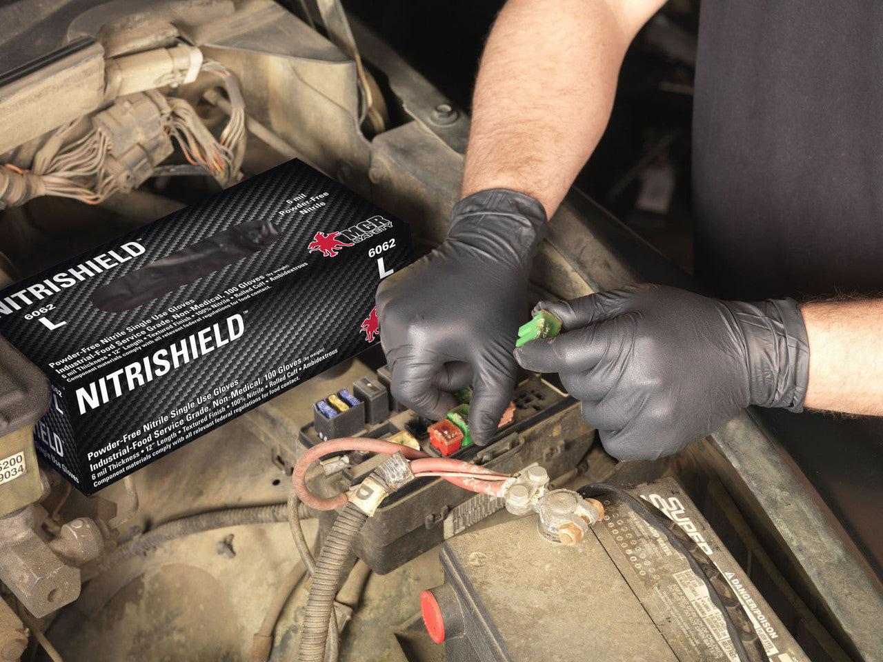 Nitrile Disposable Gloves, 6 Mil, Powder-Free, Fentanyl-Rated, Textured Grip
