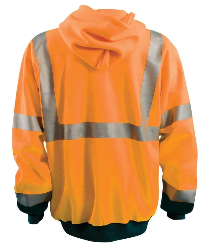 Occunomix 9 oz Black Bottom Hoodie W/Zipper Hi-Vis Jackets Orange XL model LUX-SWTHZBK-OXL