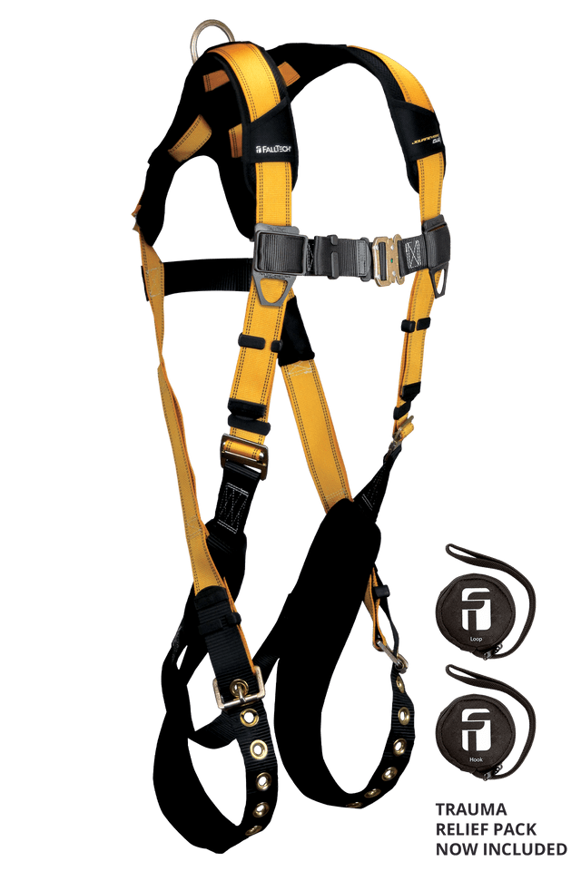 FallTech Journeyman Flex Steel 1D Standard Non-belted Full Body Harness, Tongue Buckle Leg Adjustment product image