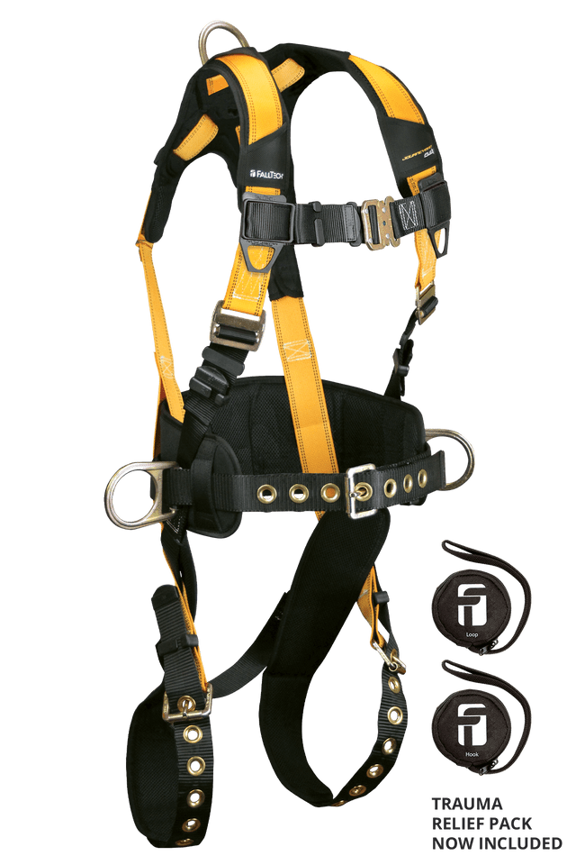 FallTech Journeyman Flex Steel 3D Construction Belted Full Body Harness, Tongue Buckle Leg Adjustment product image