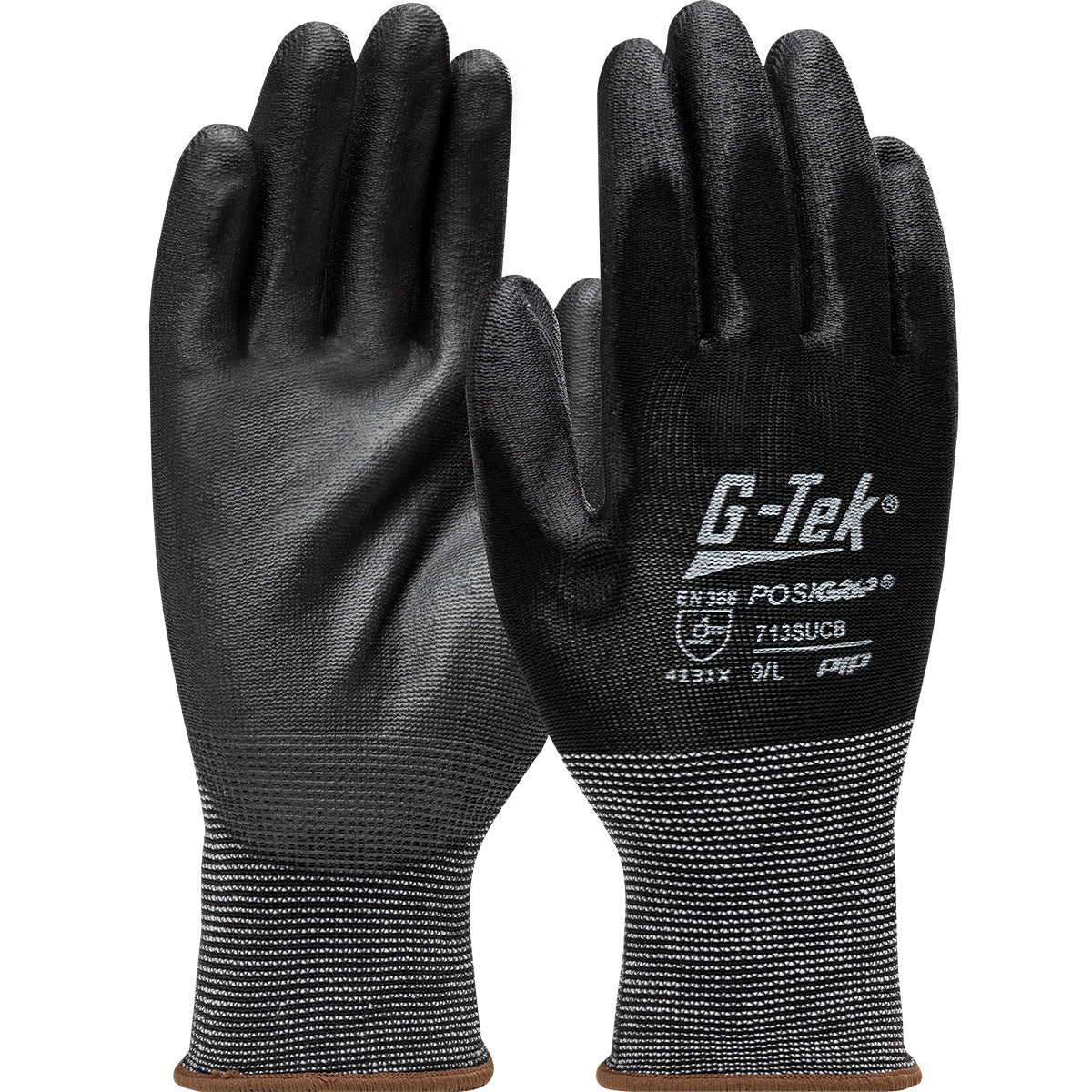 PIP 713SUCB glove - polyurethane coated - Black