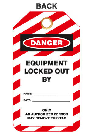 ZING Lockout Tag, 10/Pk, Danger This Tag And Lock To Be Removed Only By Person Shown On Back, 6"X3"