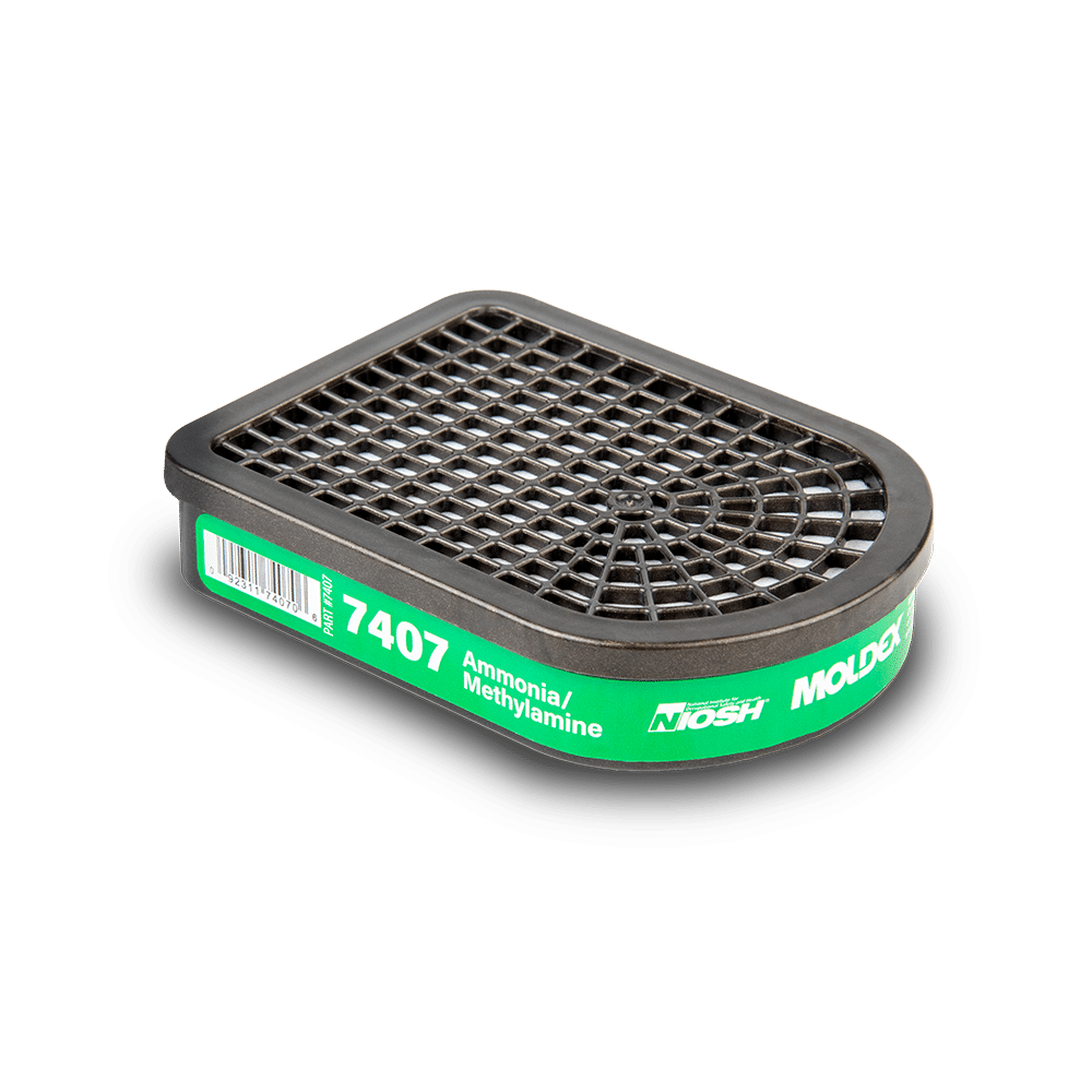 Semi-Rectangular Ammonia/Methylamine Cartridges For 7000/7800/9000 Series Respirators - Moldex 7407