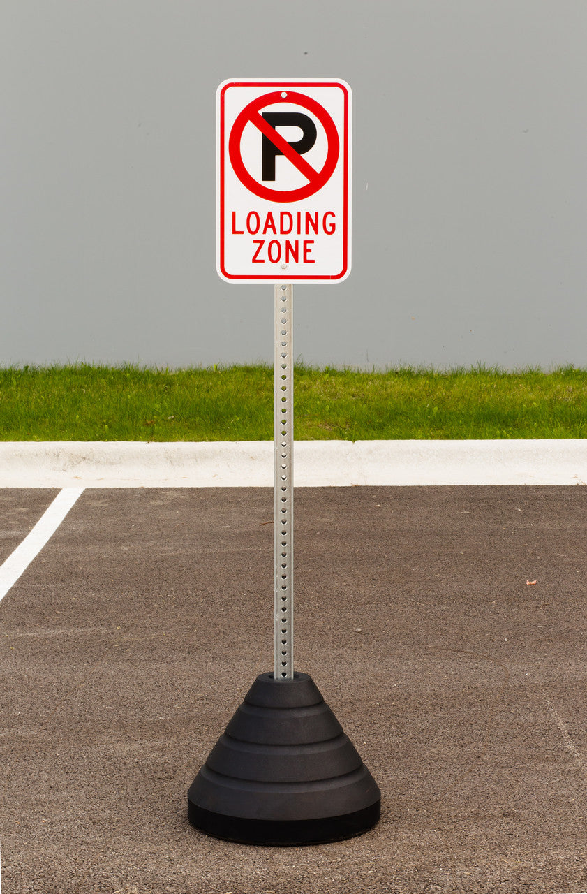 ZING Sign Base, 72 Lb. Post And Loading Zone Sign - official Zing product image 1