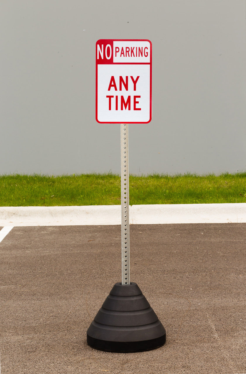 ZING Sign Base, 72 Lb, Post And No Parking Anytime Sign - official Zing product image 1