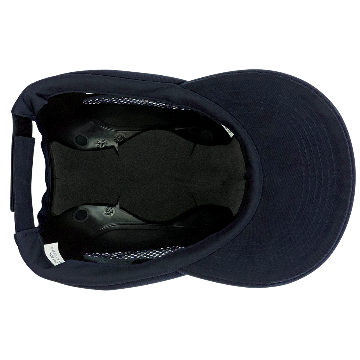 HH-H1 Navy Blue Baseball Bump Caps - manufacturer detail 3; Pack of 6