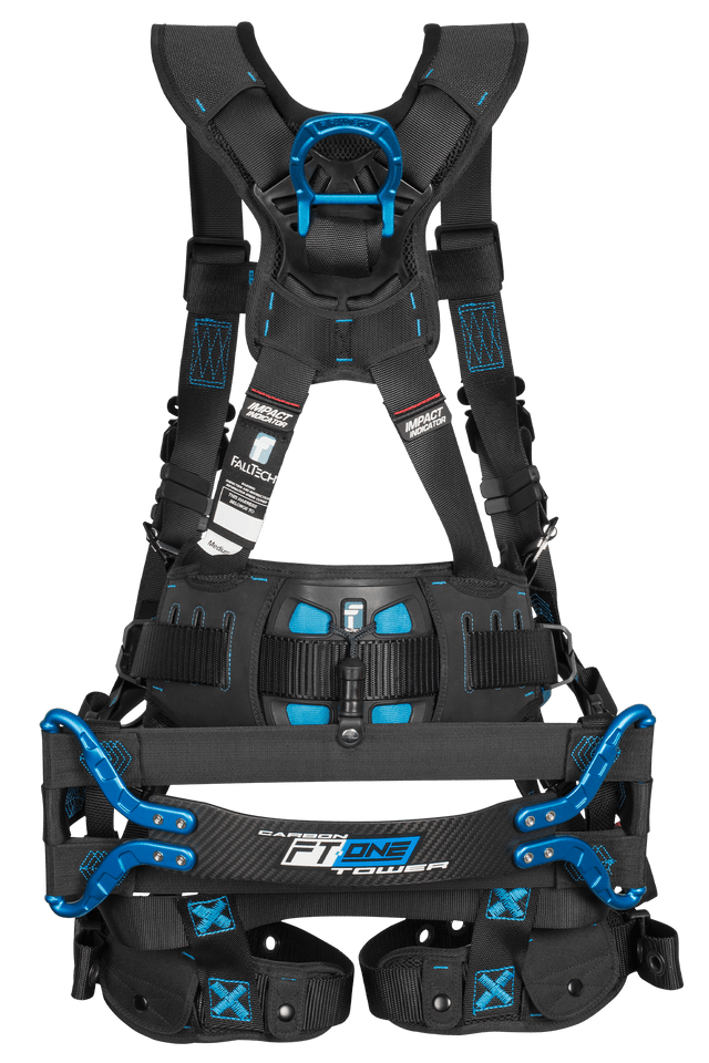 FallTech Carbon FT-One 6D Tower Climber Full Body Harness, Tongue Buckle Leg Adjustments product image
