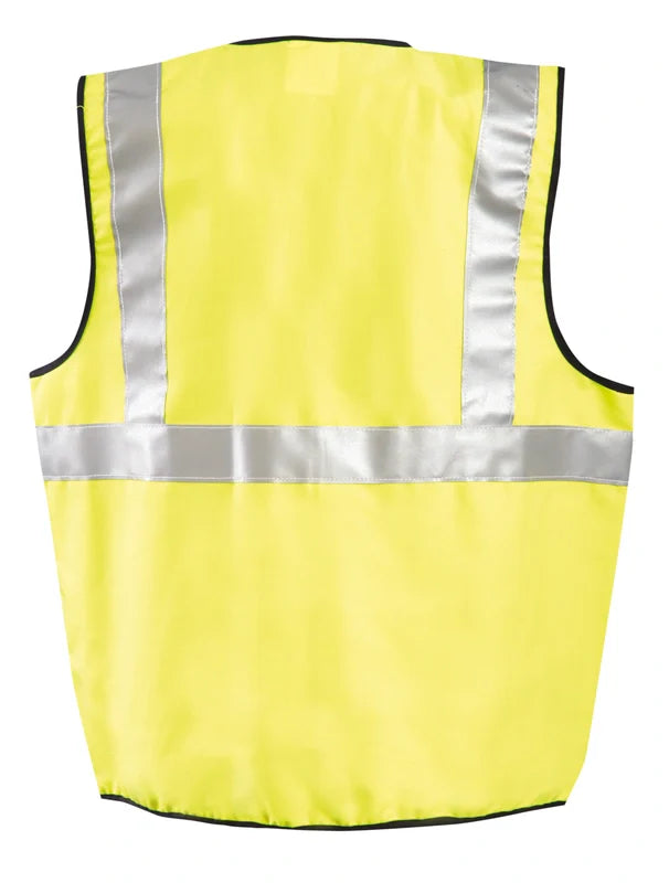 Occunomix Flame Resistant Single Stripe Solid Vest Flame Resistant Safety Apparel Yellow L model FR-VCR1112-YL