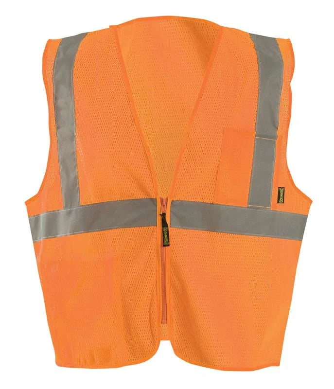 Occunomix Mesh X-Back Vest W/Zipper Hi-Vis Safety Vests Orange XL model ECO-IMZX-OXL