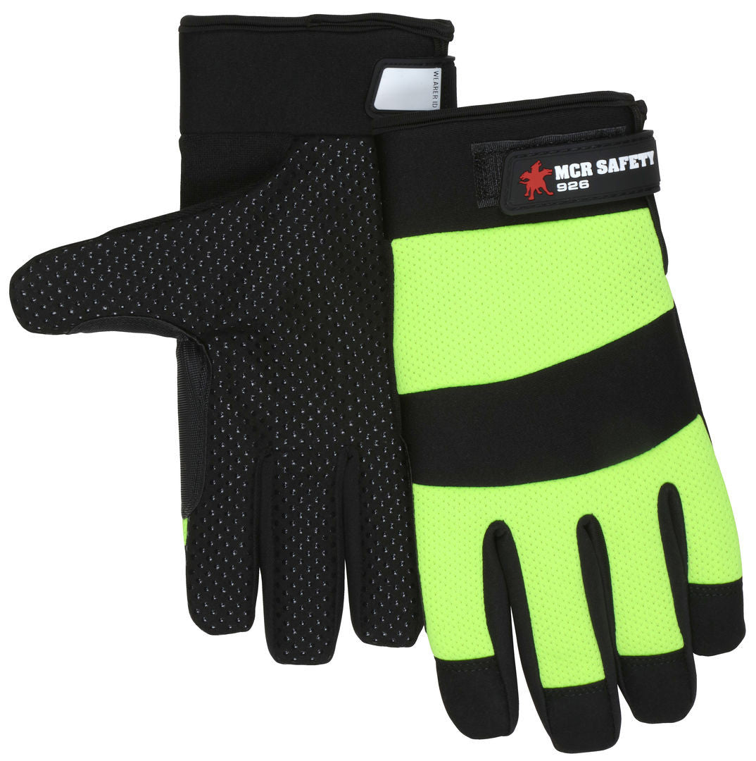 Insulated Mechanics Gloves, Synthetic Leather Palm, Silicone Dots, Waterproof Thermosock Lined