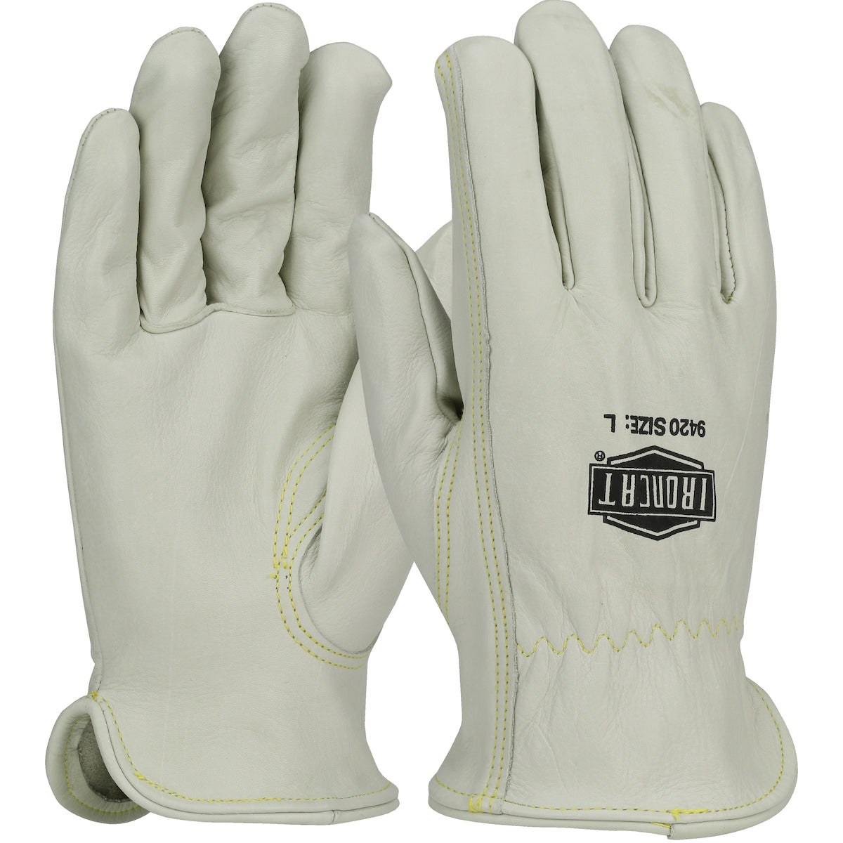 PIP Ironcat 9420 Premium Grade Top Grain Cowhide Leather Drivers Glove - Keystone Thumb