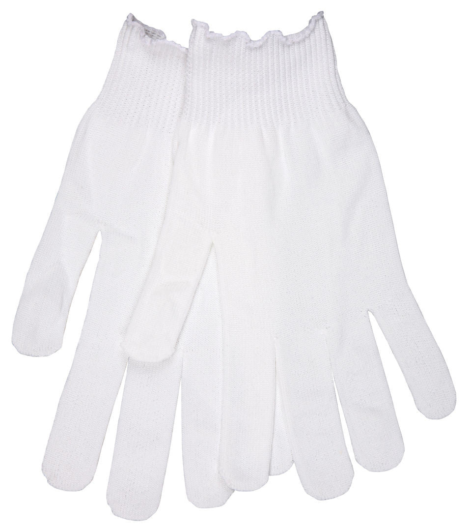 Polyester String Knit Work Gloves, 13 Gauge, Hemmed Cuff