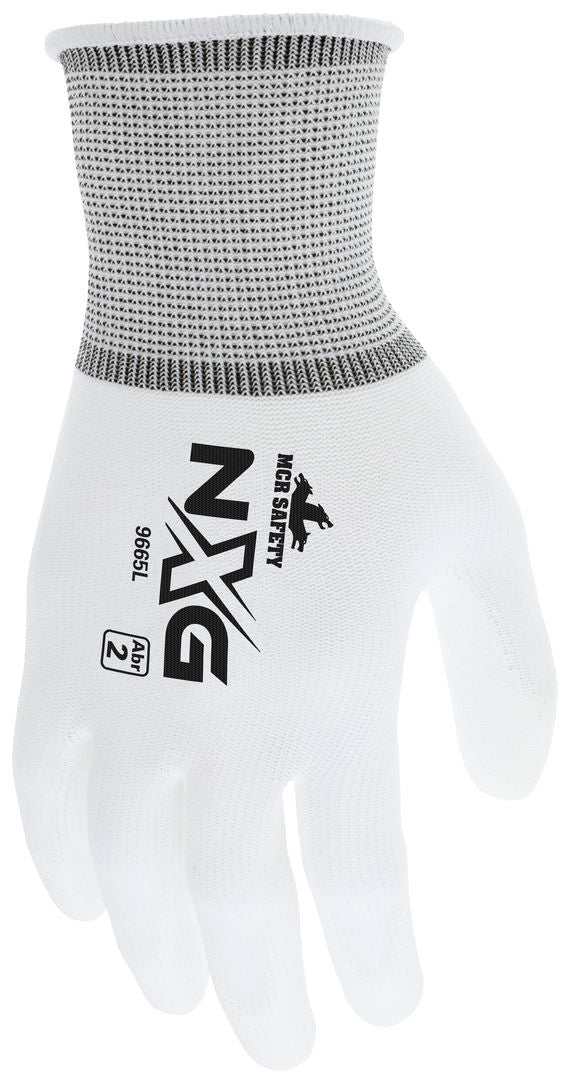 NXG Work Gloves, 13-Gauge Nylon Shell, Polyurethane Palm Coating, Knit Wrist