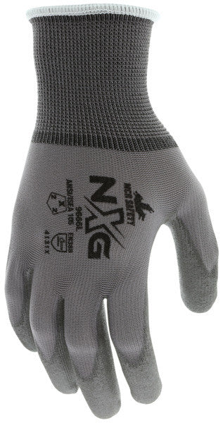 NXG Work Gloves, 13-Gauge Nylon Shell, Polyurethane Palm and Fingertips