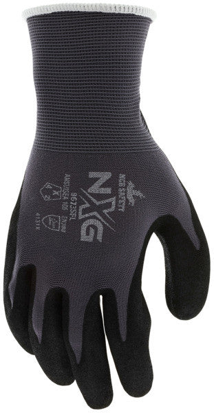 NXG Work Gloves, 13 Gauge Nylon Shell, Sandy Nitrile Foam Coated Palm