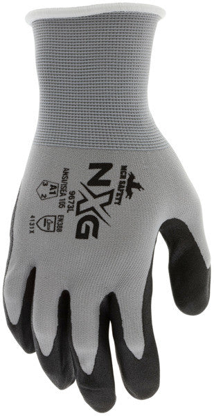NXG Work Gloves, 13 Gauge Nylon Shell, Nitrile Foam Coated Palm