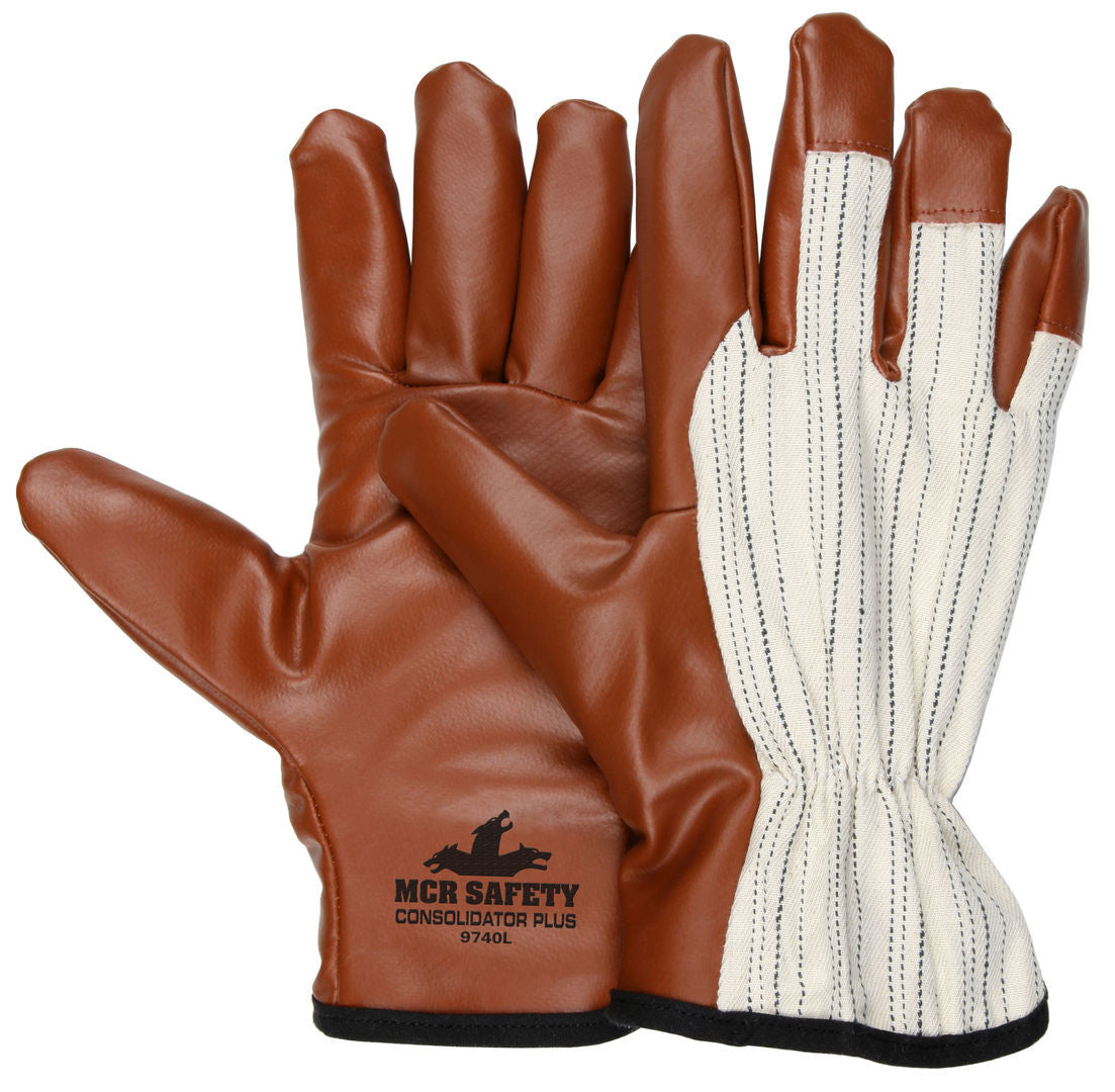 Consolidator Plus Driver's Gloves, Nitrile Coated Palm, Canvas Back