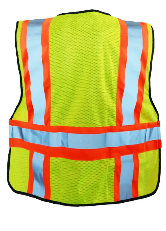 Occunomix Solid Two-Tone Expandable Vest W/Zipper Hi-Vis Safety Vests Yellow XL/2X model LUX-SC2TZ-YXL/2