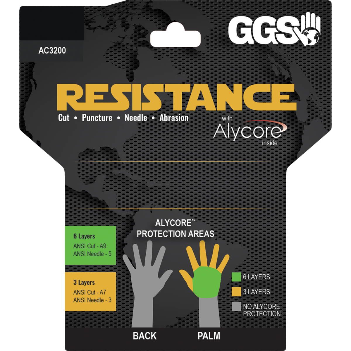 Global Glove Cut and Hypodermic Needle Resistant Cowhide Leather Gloves with Alycore and Aramid Fiber - view 15