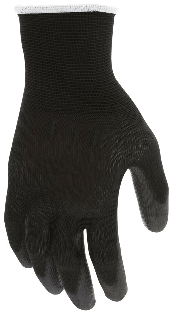 Polyurethane Palm Coated Work Gloves, 13 Gauge Polyester Shell, Knit Wrist