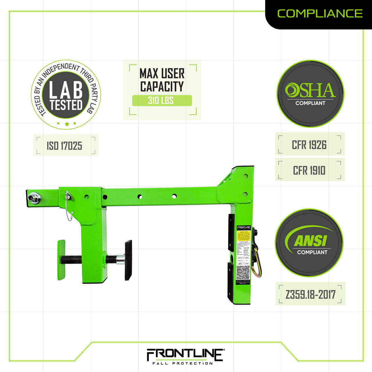 Frontline Fall ROP16 Parapet Adjustable Non-Penetrating Anchor product image