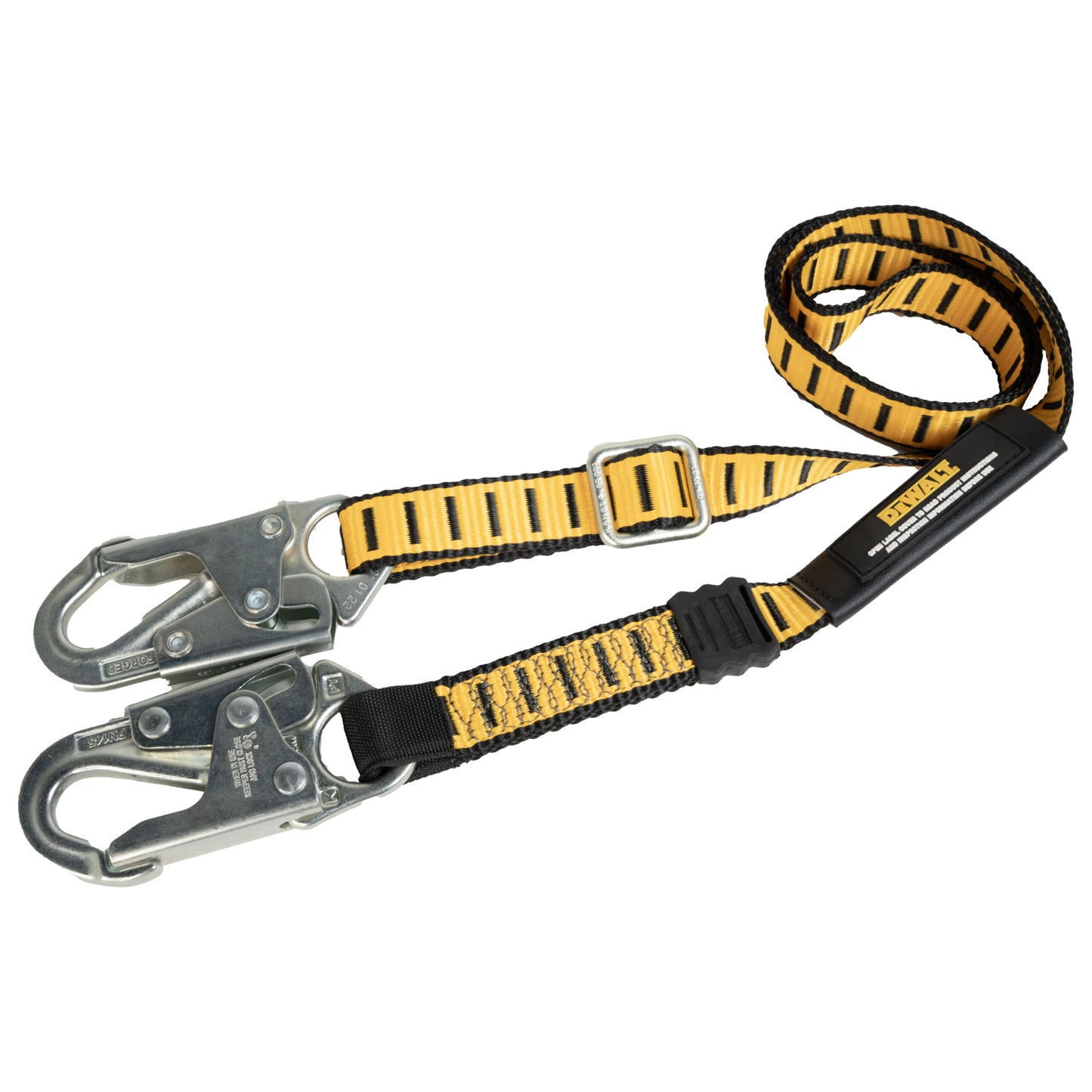 DXFP614111 DEWALT 6 ft.(1.8 m) Adjustable Work Positioning Lanyard with Steel Snap hooks on Both Ends