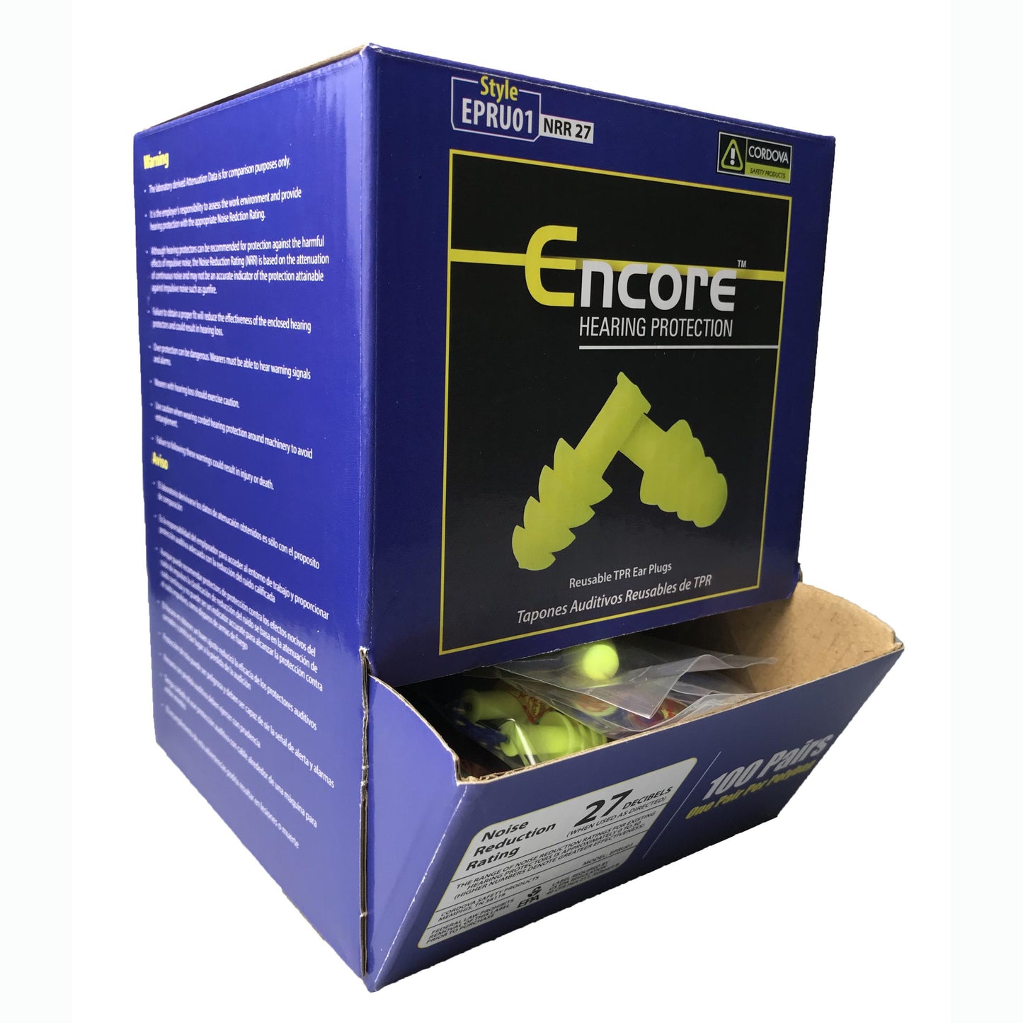 Cordova Encore™ Lime Reusable TPR Ear Plugs #EPRU01 image 2
