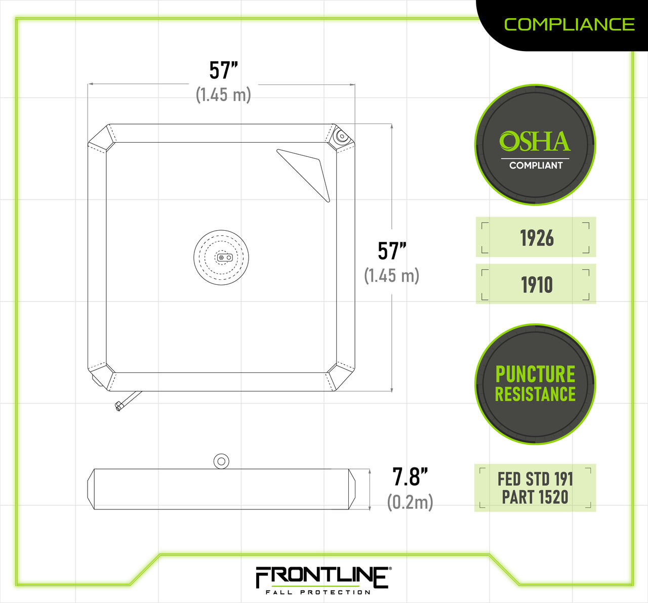 Frontline Fall CW1WB Frontline EcoAnchor Counterweight Fall Arrest Anchor System Neoprene product image