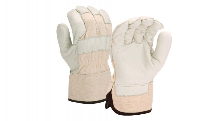 Pyramex GL1003W - Premium Grain Cowhide Leather Palm + Safety Cuff Cut-Resistant Gloves Large model GL1003WL