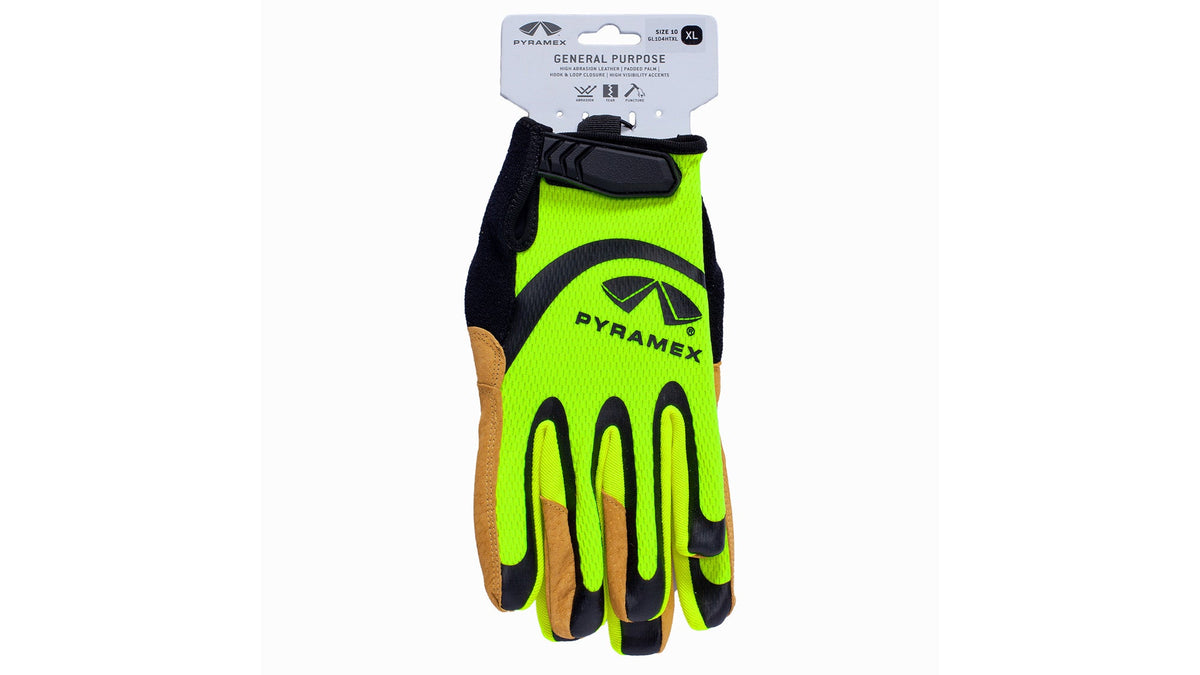 Pyramex GL104HT - Abrasion Resistant Leather Palm Cut-Resistant Gloves Small model GL104HTS