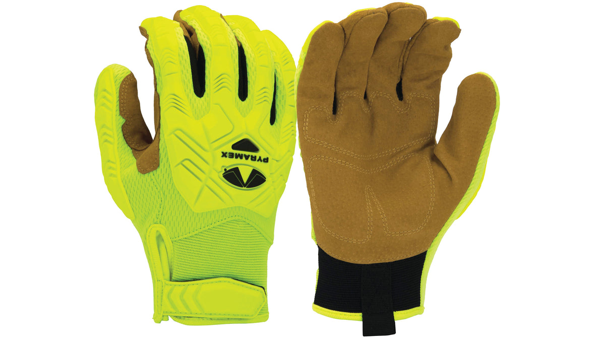 Pyramex GL202CHT - Genuine Leather A5 Cut Level 1 Impact Safety Workwear Small model GL202CHTS