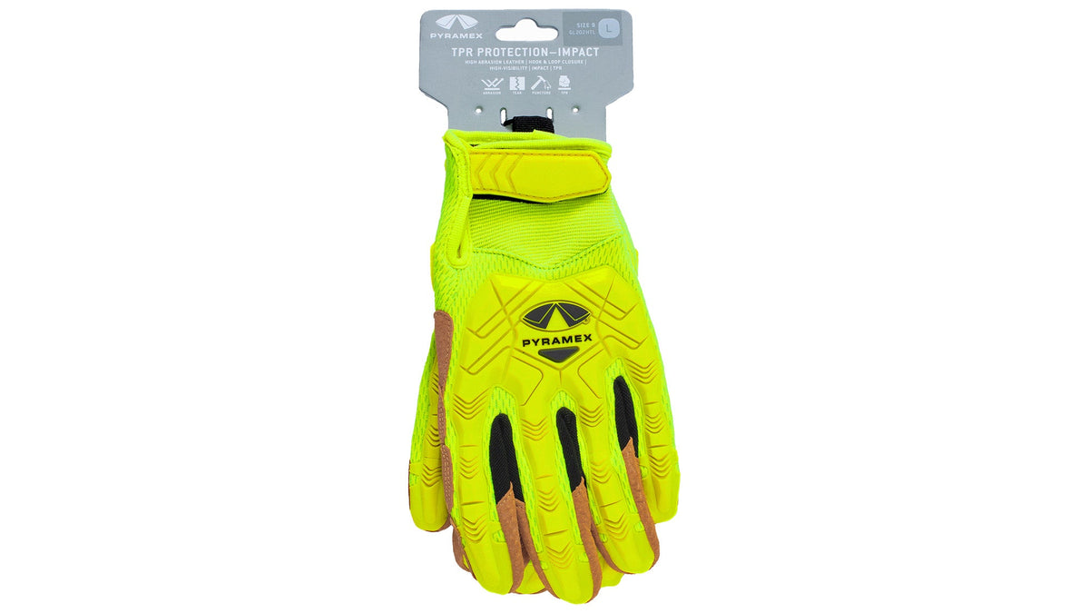Pyramex GL202HT - Genuine Leather Level 1 Impact Cut-Resistant Gloves Small model GL202HTS